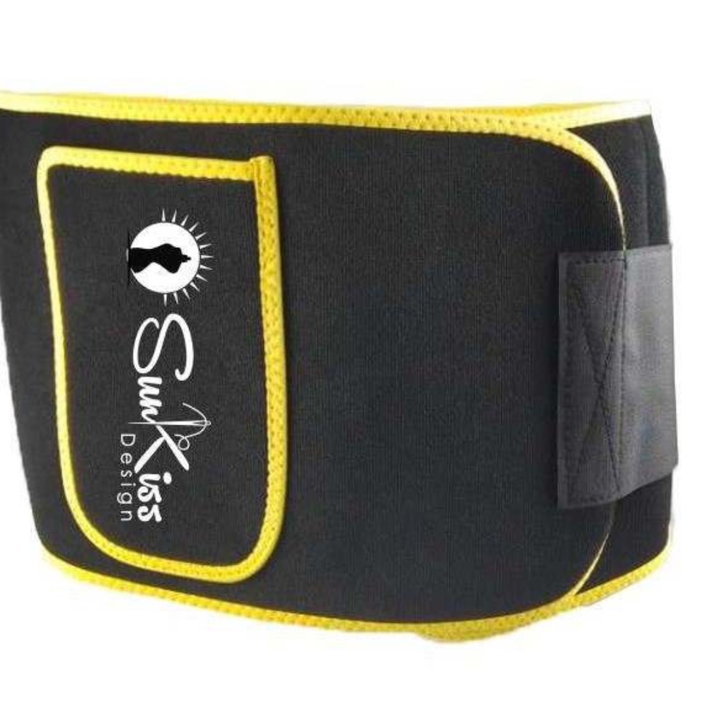 Thermal padded waist trainer belt